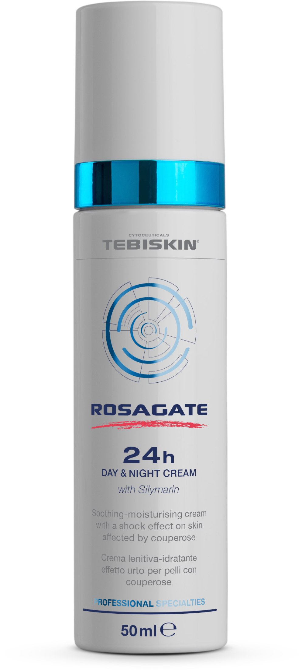 ROSAGATE® 24h DAY & NIGHT CREAM Raminamasis ir drėkinamasis kremas nuo kuperozės kenčiančiai odai