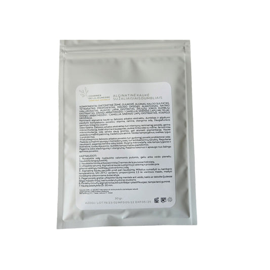Soothing alginate mask with seaweed and green tea extract